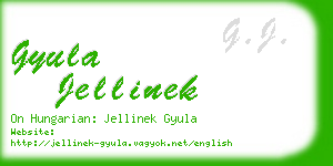 gyula jellinek business card